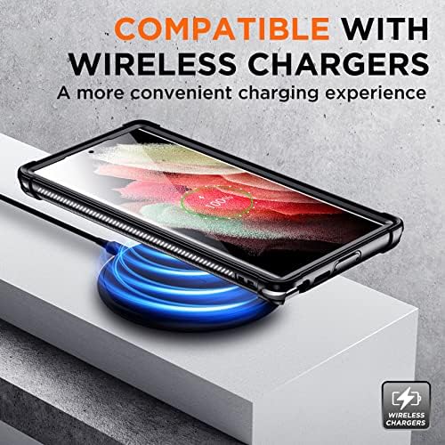 Temdan עבור Samsung Galaxy S23 Ultra Case, [מגן מסך מובנה]+[2 PCS עדשות מגן] [רגיש למגע] [אנטי-סחרור]